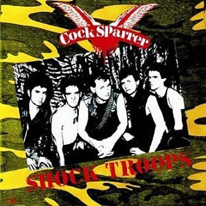Cock Sparrer - Shock Troops 12" - White, Black & Olive Green Galaxy