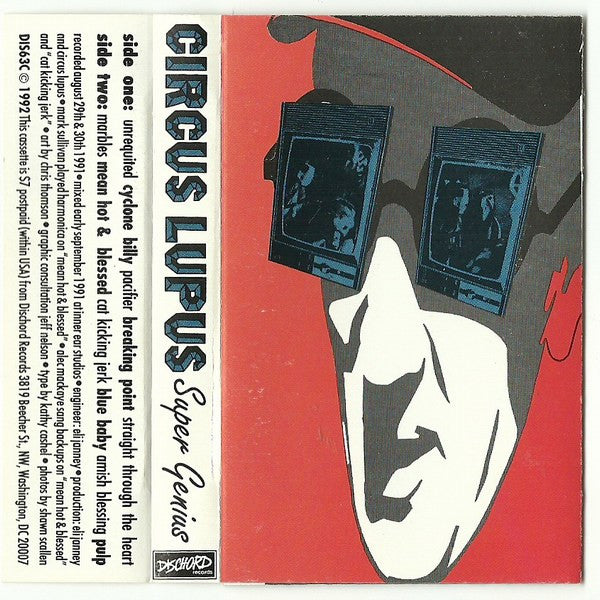 Circus Lupus - Super Genius - Used 1992 Cassette - VG/VG