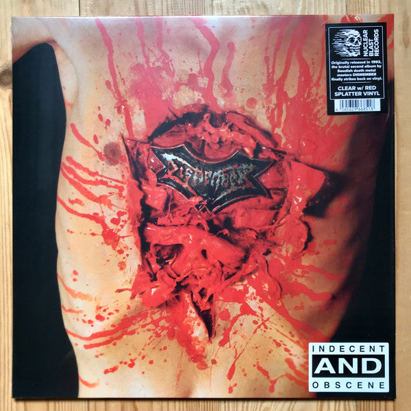 Dismember – Indecent And Obscene 12" Clear w/ Red Splatter - Reissue