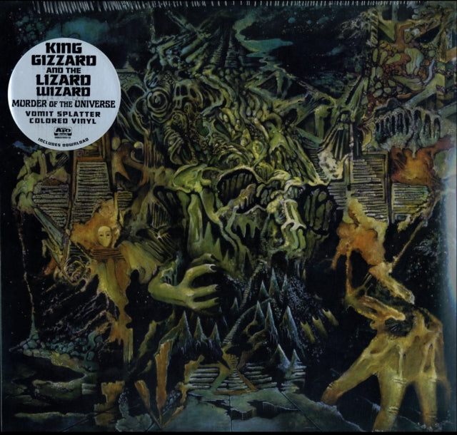 King Gizzard And The Lizard Wizard – Murder Of The Universe - 2017 LP - Green w. Yellow Splatter