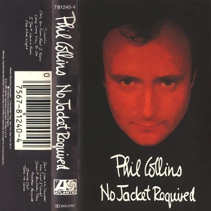 Phil Collins - No Jacket Required - Used Cassette 1985 Reissue VG+/VG+