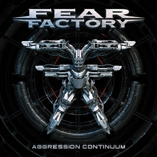 Fear Factory - Aggression Continuum LP 12" - Black & Blue Swirl w/ White Splatter