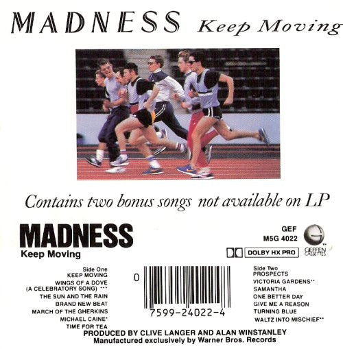 Madness - Keep Moving - Used Cassette 1984 - VG/VG