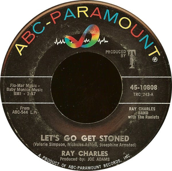 Ray Charles - Let's Go Get Stoned - Used - 7" Single - Stereo - 45 RPM - 1966 Reissue VG/VG