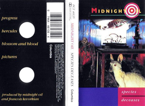 Midnight Oil - Species Deceases - Used - Cassette - Stereo - 1985 Reissue VG/VG