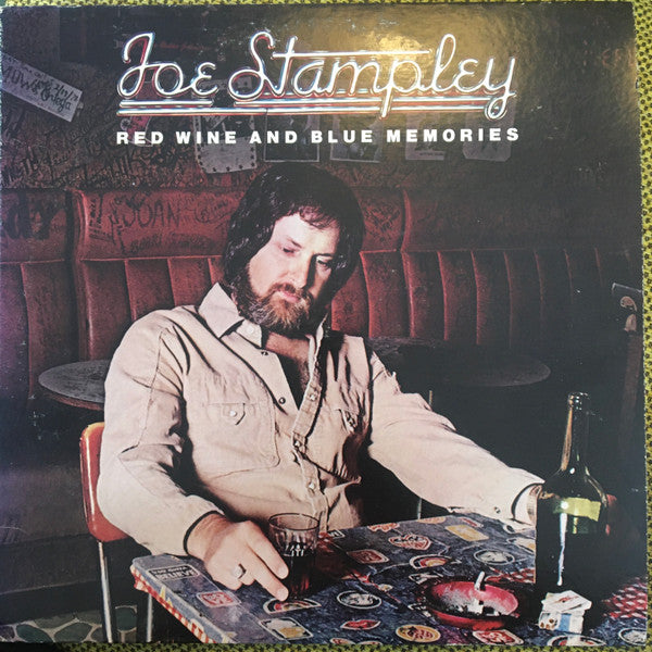 Joe Stampley - Red Wine And Blue Memories - Used - LP - Stereo - 33 ⅓ RPM - 1978 Reissue VG/VG