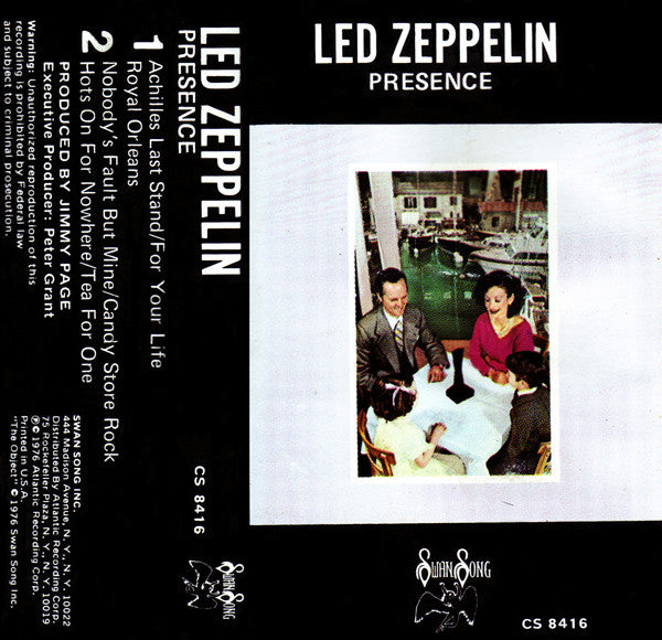 Led Zeppelin - Presence - Used Cassette 1976 Reissue VG/VG