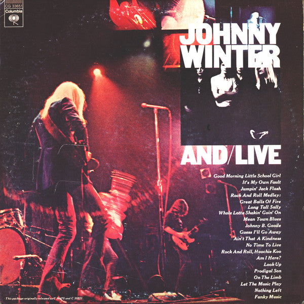 Johnny Winter And - And/Live - Used - LP - Stereo - 33 ⅓ RPM