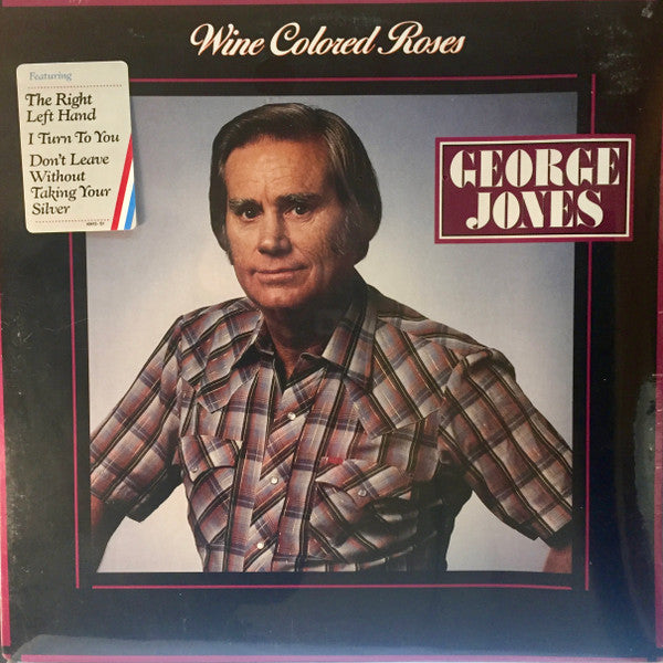 George Jones (2) - Wine Colored Roses - Used - LP - Stereo - 33 ⅓ RPM - 1986 Reissue VG/VG