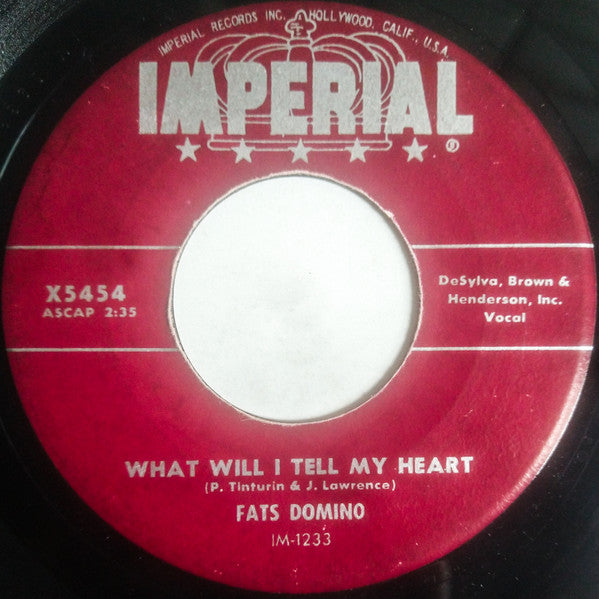 Fats Domino - When I See You / What Will I Tell My Heart - Used - 7" Single - Mono - 45 RPM - 1957 Reissue VG/VG