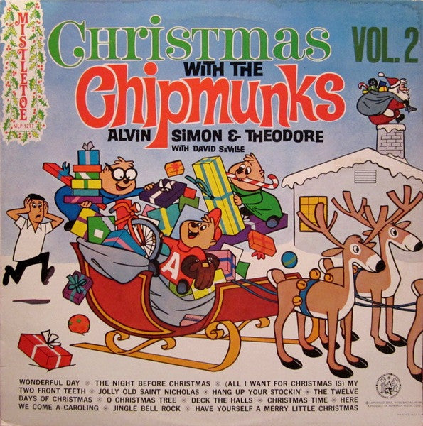 The Chipmunks - Christmas With The Chipmunks Volume 2 - Used - LP - Stereo - 33 ⅓ RPM - 1975 Reissue VG+/VG+
