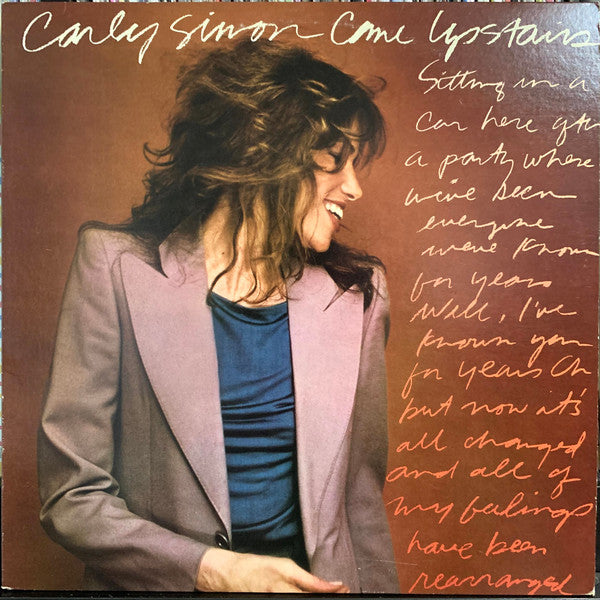 Carly Simon - Come Upstairs - Used - LP - Stereo - 33 ⅓ RPM - 1980 Reissue VG+/VG+