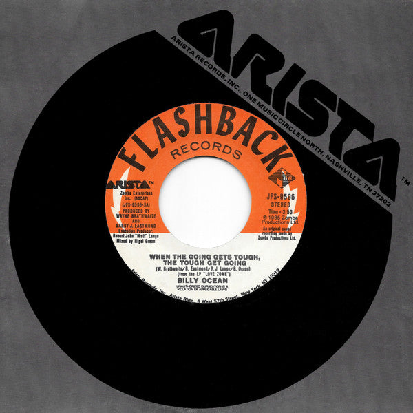 Billy Ocean - When The Going Gets Tough, The Tough Get Going / Mystery Lady - Used - 7" Single - Stereo - 45 RPM - 1985 VG/VG