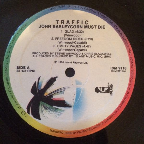 Traffic - John Barleycorn Must Die - Used - LP - Stereo - 33 ⅓ RPM Reissue VG/VG