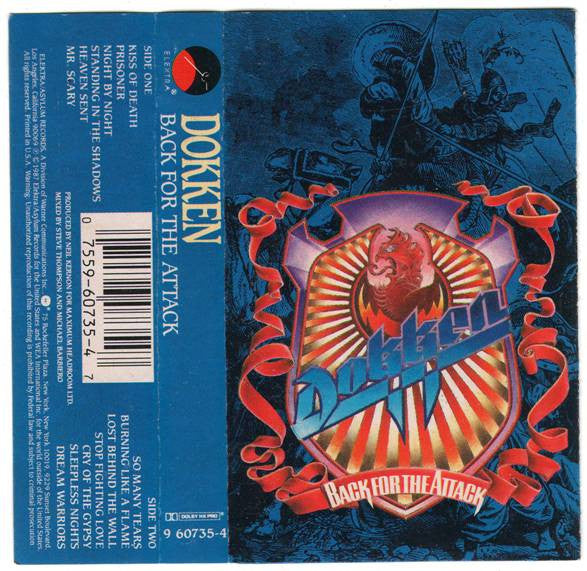 Dokken - Back For The Attack - Used 1987 Cassette - VG/VG