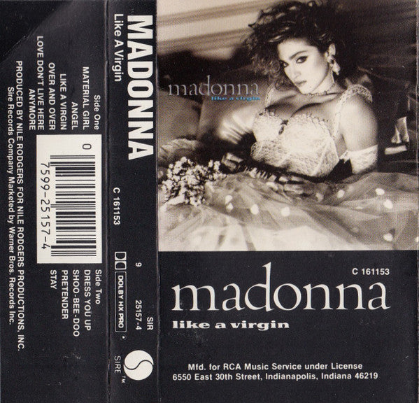 Madonna - Like A Virgin - Used 1984 Cassette - VG+/VG+