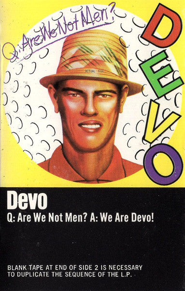 Devo - Q: Are We Not Men? A: We Are Devo! - Used Cassette 198X Reissue VG/VG