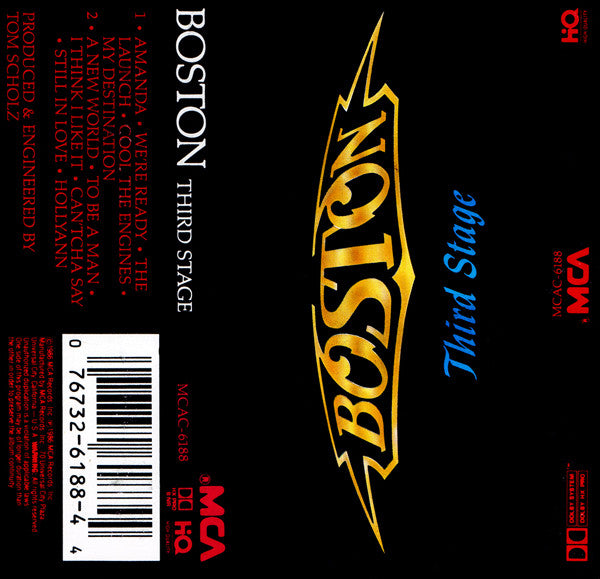 Boston - Third Stage - Used 1986 Cassette - VG/VG