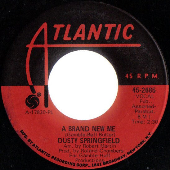 Dusty Springfield - A Brand New Me - Used - 7" Single - Stereo - 45 RPM - 1969 VG/VG