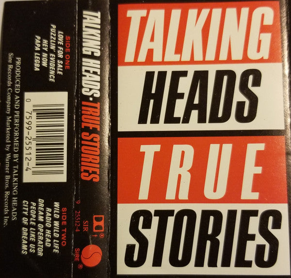 Talking Heads - True Stories - Used 1986 Cassette - Stereo - 1986