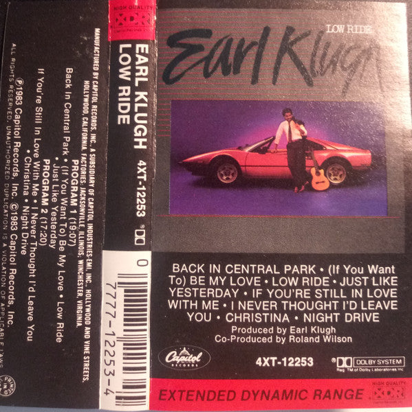 Earl Klugh - Low Ride - Used 1983 Cassette - VG/VG