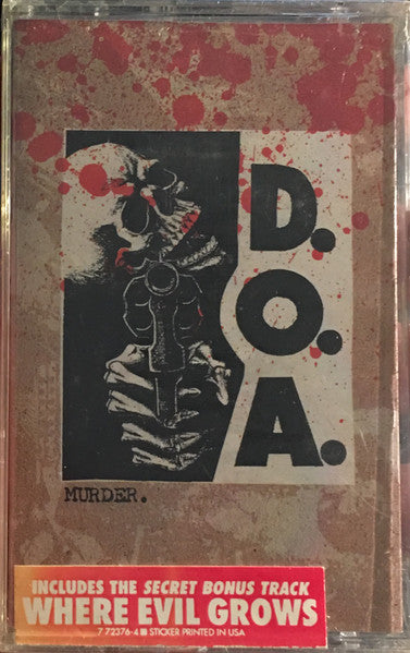 D.O.A. - Murder. - Used 1990 Cassette - VG+/VG+