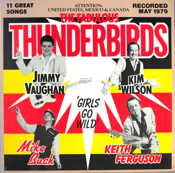 The Fabulous Thunderbirds - Girls Go Wild - Used - LP - Stereo - 33 ⅓ RPM - 1985 Reissue VG+/VG