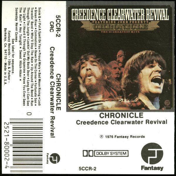 Creedence Clearwater Revival - Chronicle (The 20 Greatest Hits) - Used 19XX Cassette - NM/VG+