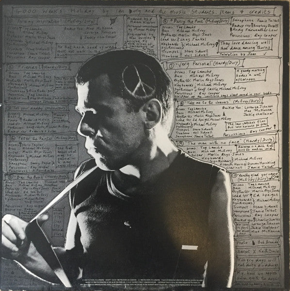 Ian Dury And The Music Students - 4000 Weeks' Holiday - Used - LP - Stereo - 33 ⅓ RPM - 1984 Reissue VG+/VG+