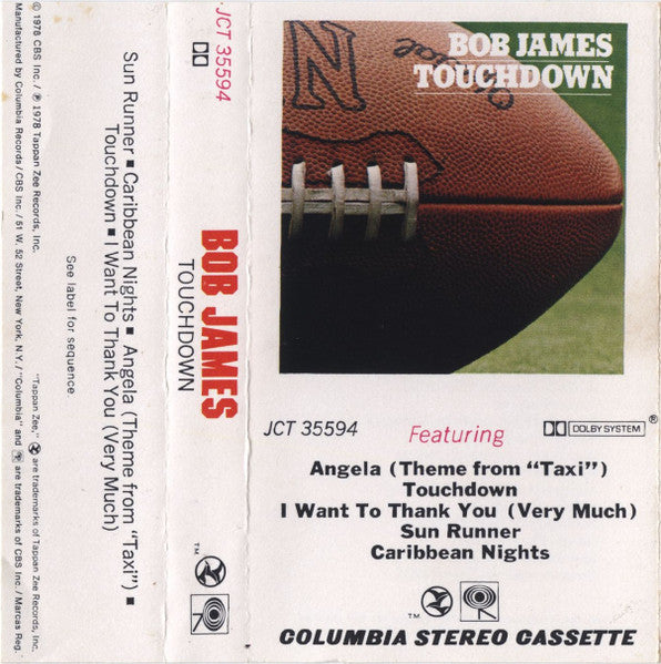 Bob James - Touchdown - Used 1978 Cassette - VG/VG