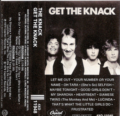 The Knack (3) - Get The Knack - Used - Cassette - Stereo - 1979 Reissue VG/VG