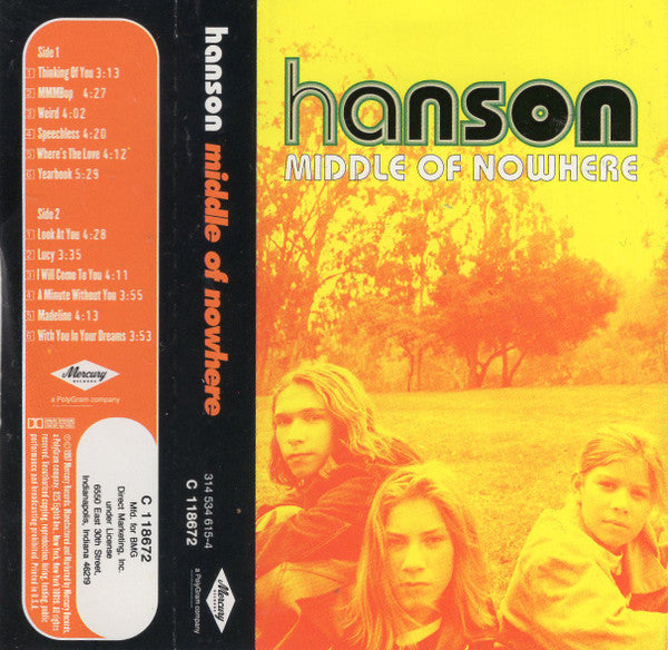 Hanson - Middle Of Nowhere - Used 1997 Cassette - VG/VG