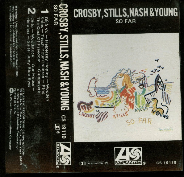 Crosby, Stills, Nash & Young - So Far - Used - Cassette - Stereo - 1974 Reissue VG/VG