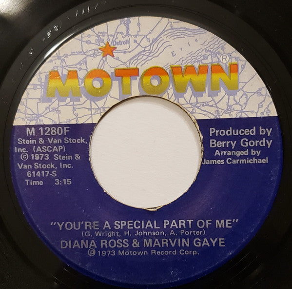 Diana Ross - You're A Special Part Of Me / I'm Falling In Love With You - Used - 7" Single - Stereo - 45 RPM - 1973 Reissue VG/VG