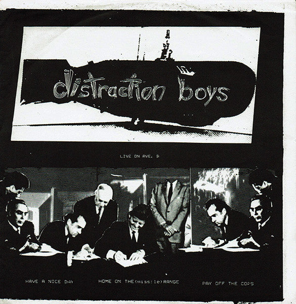 Distraction Boys - Live On Ave. B - Used 1985 7" EP - VG+/VG *