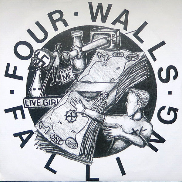 Four Walls Falling - Four Walls Falling - Used 1988 7" EP - VG+/VG *