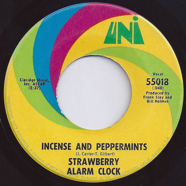 Strawberry Alarm Clock - Incense And Peppermints - Used - 7" Single - Stereo - 45 RPM - 1967 G+/VG