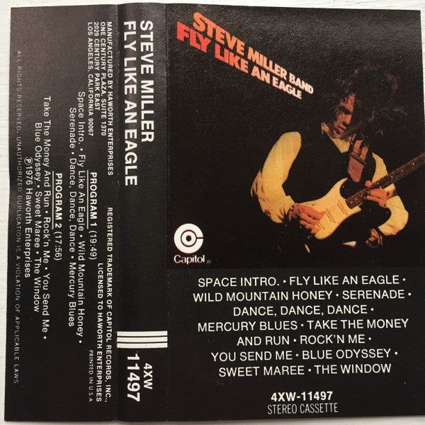 Steve Miller Band - Fly Like An Eagle - Used Cassette 1976 Reissue VG/VG
