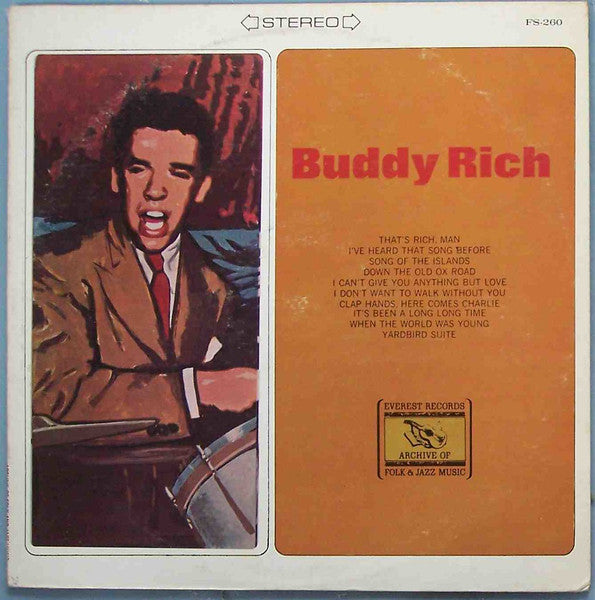 Buddy Rich - Buddy Rich - Used - LP - Stereo - 33 ⅓ RPM - 1972 Reissue VG+/VG