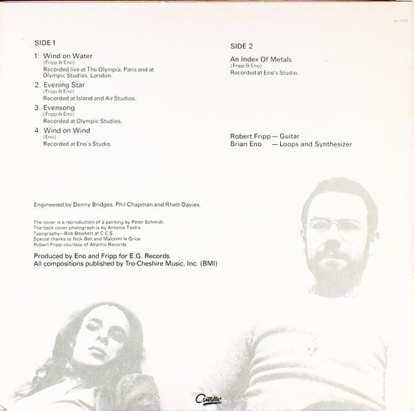 Fripp & Eno - Evening Star - Used 1976 - NM/VG+