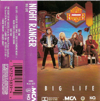 Night Ranger - Big Life - Used Cassette 1987 VG/VG