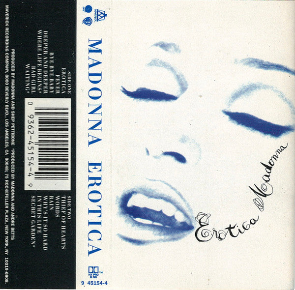 Madonna - Erotica - Used 1992 Cassette Repress VG+/VG