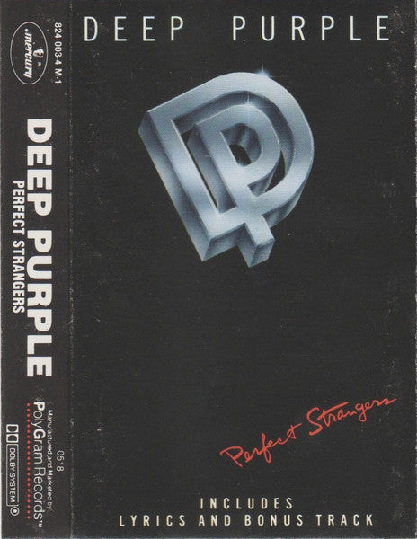 Deep Purple - Perfect Strangers - Used Cassette 1984 VG/VG