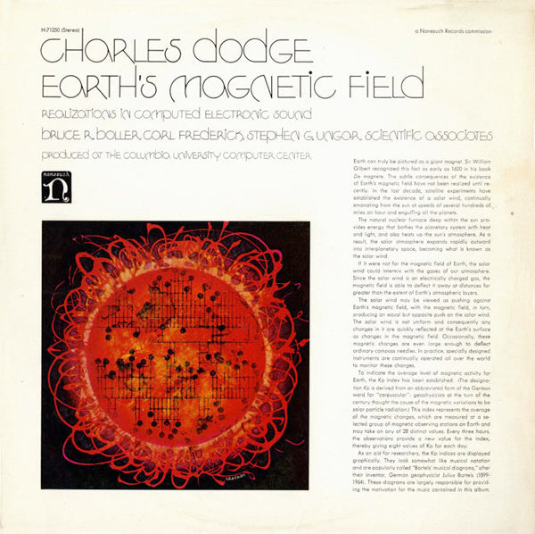 Charles Dodge - Earth's Magnetic Field - Used 1970 VG+/VG+