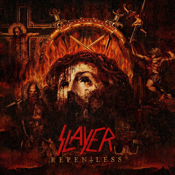 Slayer - Repentless LP 12" - Beer and Mustard Swirl w/ Red and Brown Splatter - Reissue