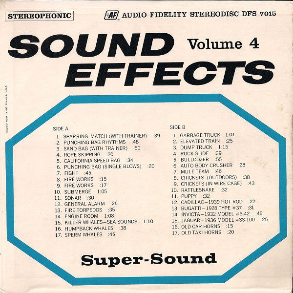 Sound Effects - Volume 4 - Used 1963 - NM/VG