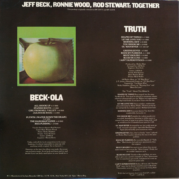 Jeff Beck - Truth/Beck-Ola -  Reissue VG+/VG+