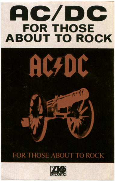 AC/DC – For Those About To Rock (We Salute You) - Used 1981 Import Cassette - VG/VG