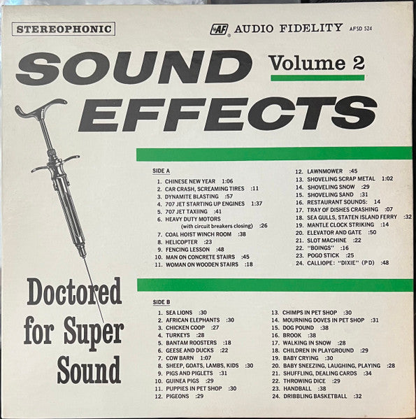 Sound Effects - Volume 2 - Used 1963 - NM/VG