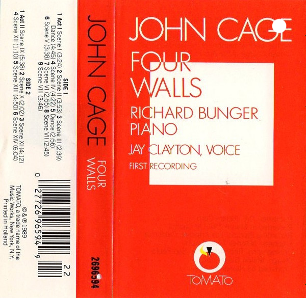 John Cage - Four Walls - Sealed Cassette 1989 M/M